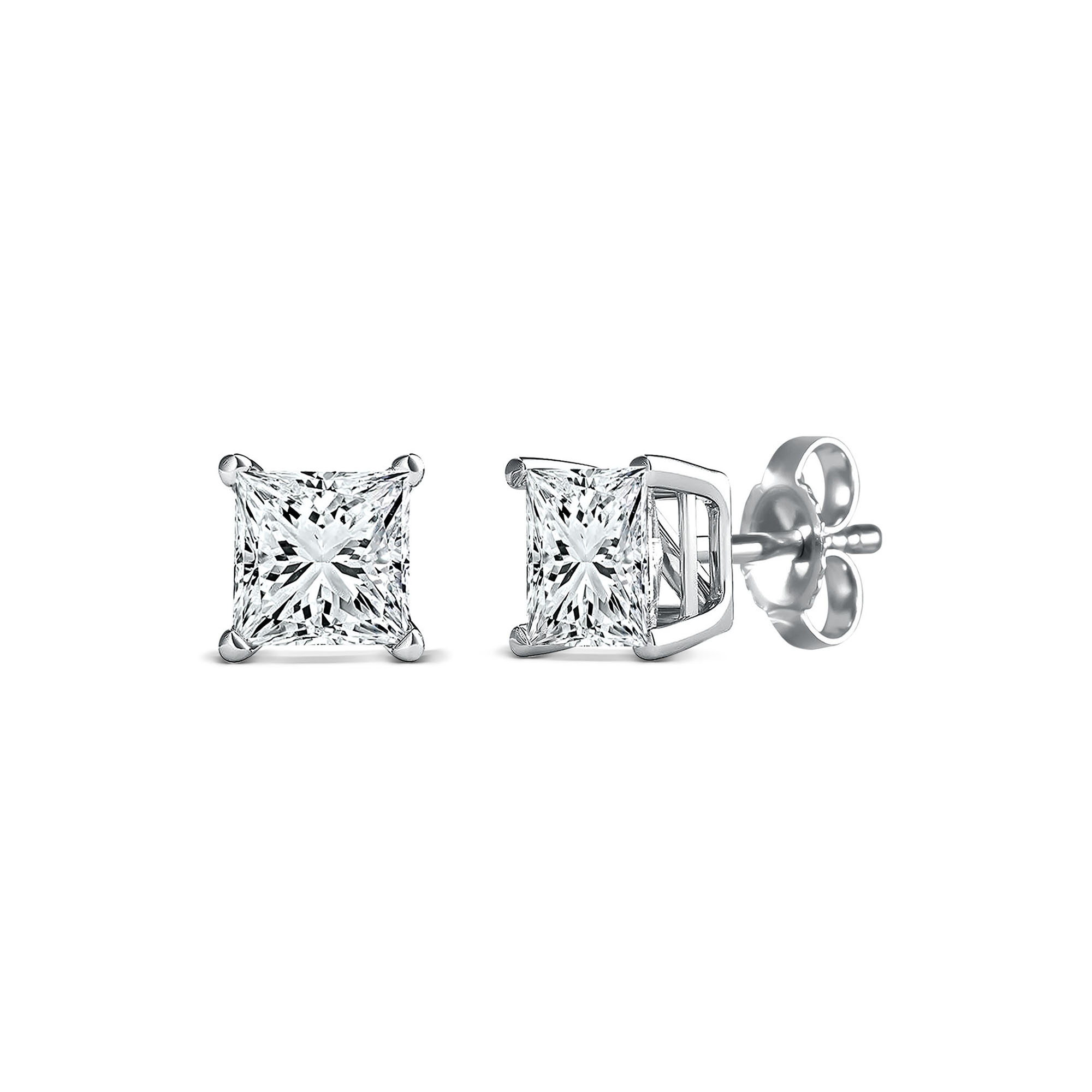 PrincessCut Diamond Stud Earrings in 14K Gold (1/2 ct. tw.)