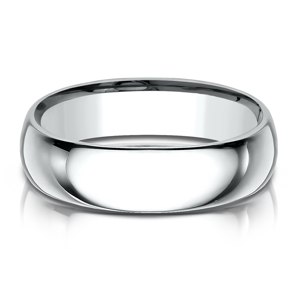 Wedding Band in 14K White Gold, 6MM Helzberg Diamonds