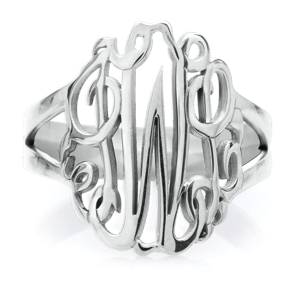 leveren beginnen Tegenstander Monogram Ring in Sterling Silver | Helzberg Diamonds