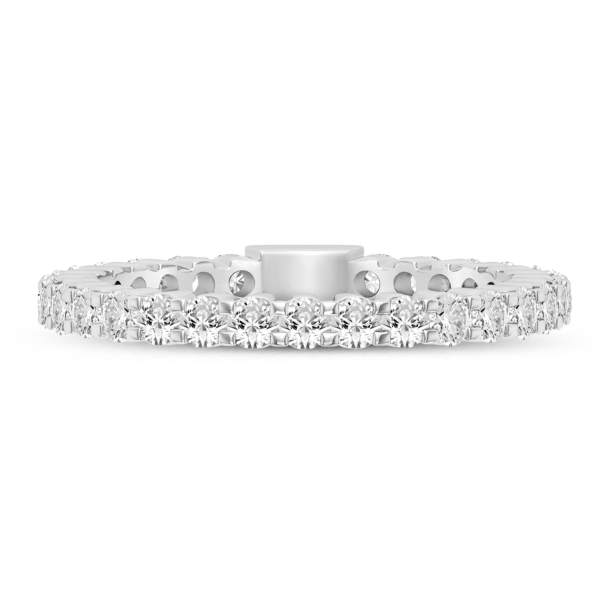 Helzberg Lab Grown Diamonds RoundCut Sizeable Diamond Eternity Band in 14K Gold